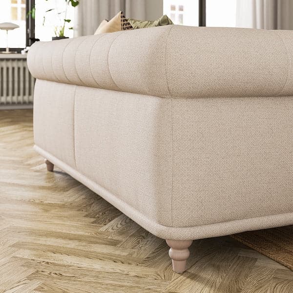 Ikea VISKAFORS 3-seater sofa, Lejde light beige/beech ,