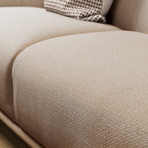 VISKAFORS 3-seater sofa, Lejde light beige/beech , - best price from Maltashopper.com 39443332