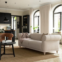 VISKAFORS 3-seater sofa, Lejde light beige/beech , - best price from Maltashopper.com 39443332