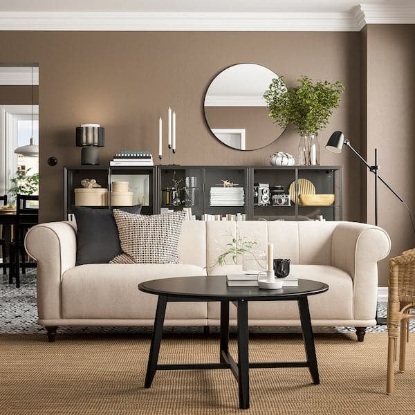 Ikea VISKAFORS 3-seater sofa, Lejde light beige/brown ,