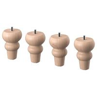 VISKAFORS legs for sofa, birch, 4 pack
