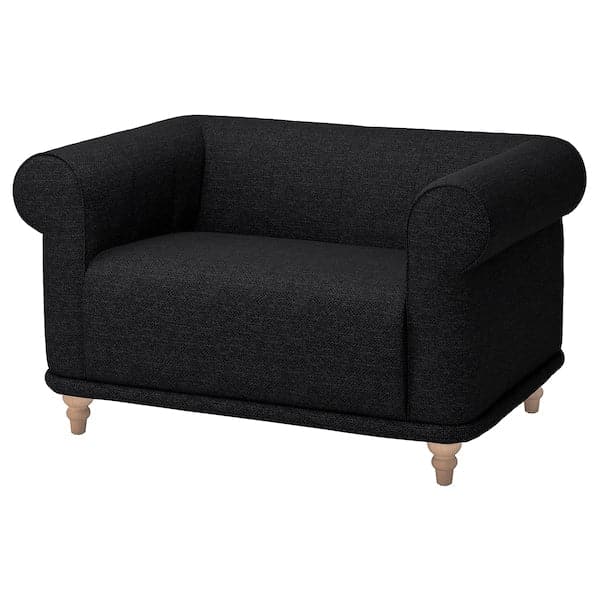 VISKAFORS Armchair 1.5 seater, Lejde anthracite/beechwood , - best price from Maltashopper.com 99443273