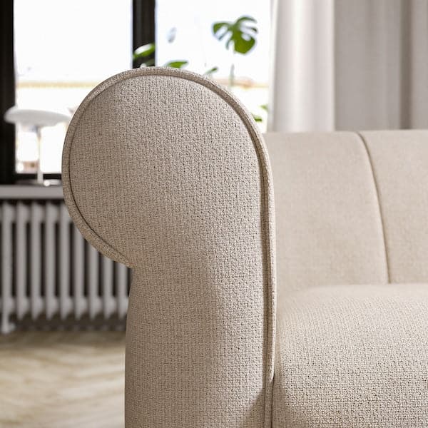 Ikea VISKAFORS Armchair 1.5 seater, Lejde light beige/beech ,