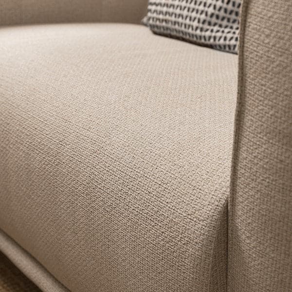 Ikea VISKAFORS Armchair 1.5 seater, Lejde light beige/beech ,