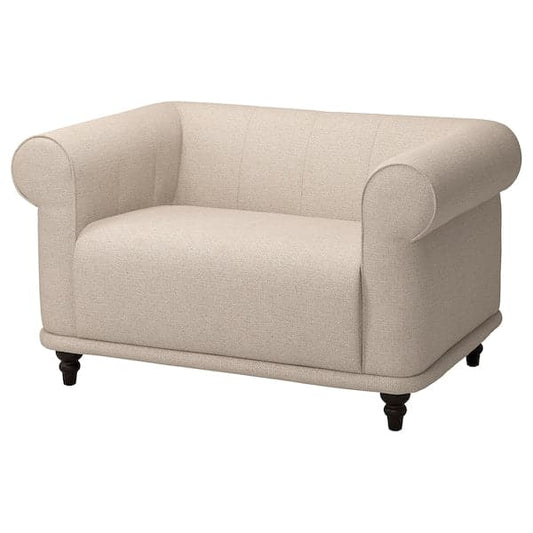 Ikea VISKAFORS Armchair 1.5 seater, Lejde light beige/brown ,