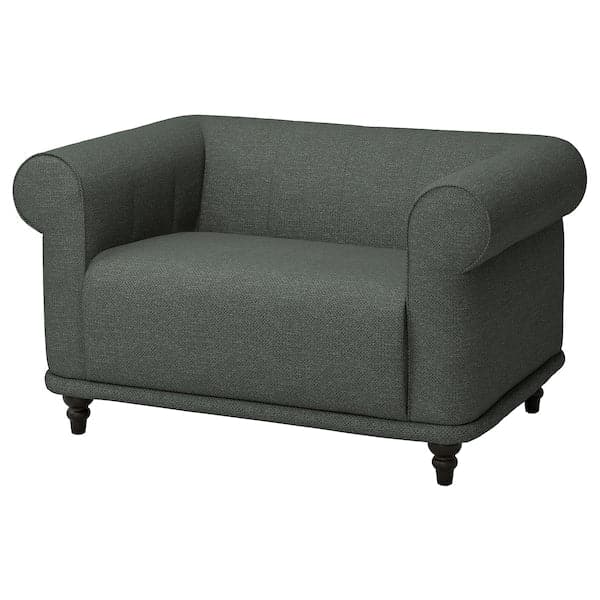 VISKAFORS Armchair 1.5 seater, Lejde grey/green/brown , - best price from Maltashopper.com 89443297