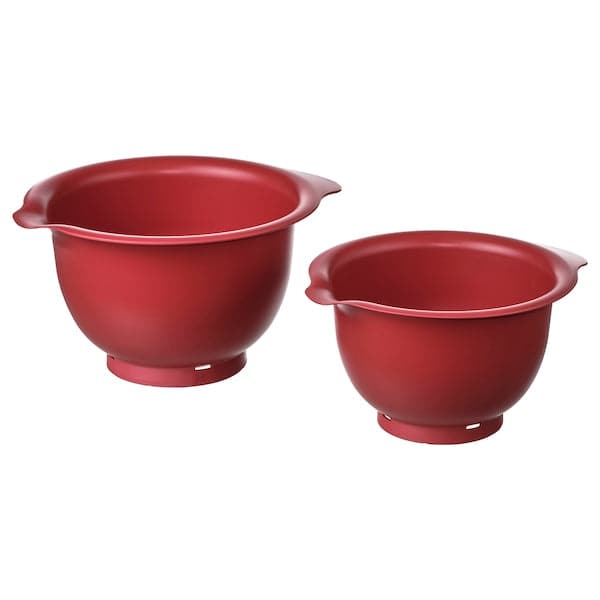 VISPAD - Mixing bowl, set of 2, red - best price from Maltashopper.com 90560488