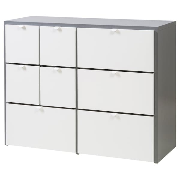 Ikea VISTHUS Chest of drawers with 8 drawers - grey/white 122x96 cm , 122x96 cm