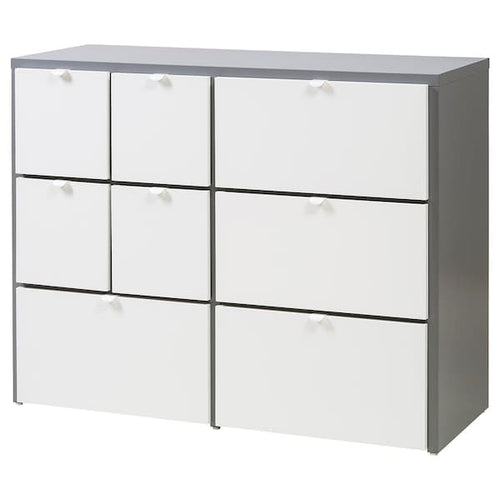 VISTHUS Chest of drawers with 8 drawers - grey/white 122x96 cm , 122x96 cm