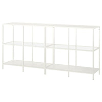 VITTSJÖ - Furniture combination, white/glass, 200x36x93 cm - best price from Maltashopper.com 49294529