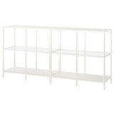 VITTSJÖ storage combination, white/glass, 200x36x93 cm