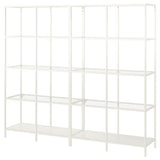 VITTSJÖ storage combination, white/glass, 200x36x175 cm