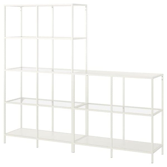 VITTSJÖ - Furniture combination, white/glass, 200x36x175 cm , - best price from Maltashopper.com 09294545