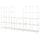 VITTSJÖ - Furniture combination, white/glass, 300x36x175 cm