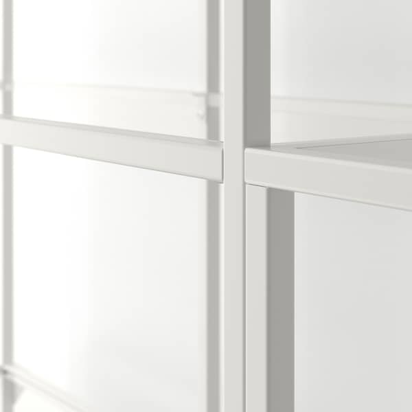 Ikea VITTSJÖ - Furniture combination, white/glass, 200x36x175 cm ,