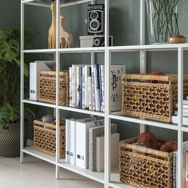 VITTSJÖ - Furniture combination, white/glass, 200x36x175 cm , - best price from Maltashopper.com 09294545