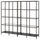 VITTSJÖ - VITTSJÖ Storage combination, black-brown/glass, 200x36x175 cm