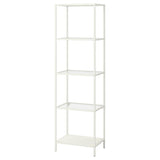 VITTSJÖ shelving unit, white/glass, 51x175 cm