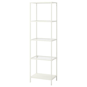 Ikea VITTSJÖ - Shelf, white/glass, 51x175 cm