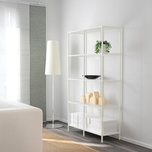 VITTSJÖ - Shelf, white/glass, 100x175 cm - best price from Maltashopper.com 40303439