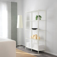 VITTSJÖ - Shelf, white/glass, 100x175 cm - best price from Maltashopper.com 40303439