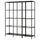VITTSJÖ - VITTSJÖ Storage combination, black-brown/glass, 151x36x175 cm