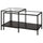 VITTSJÖ nest of tables, set of 2, black-brown/glass, 90x50 cm