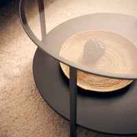 VITTSJÖ - Coffee table, black-brown/glass, 75 cm - best price from Maltashopper.com 80213309