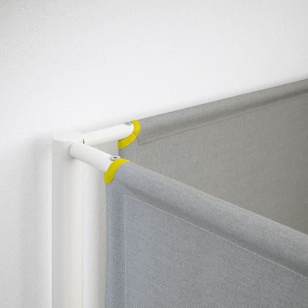 VITVAL - Loft bed frame with desk top, white/light grey, 90x200 cm - best price from Maltashopper.com 69302566