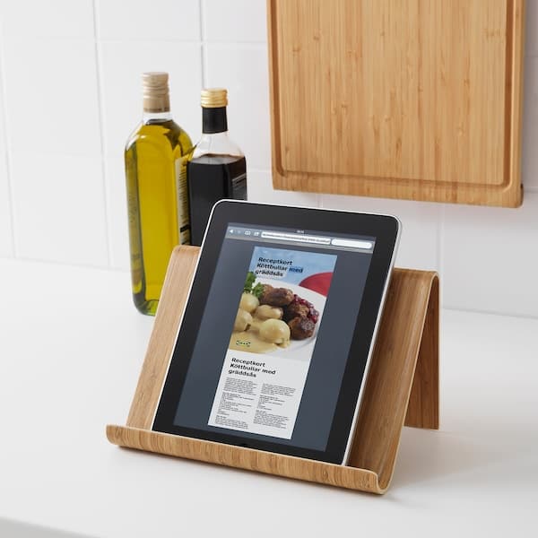 Ikea VIVALLA - Tablet stand, bamboo veneer, 26x17 cm