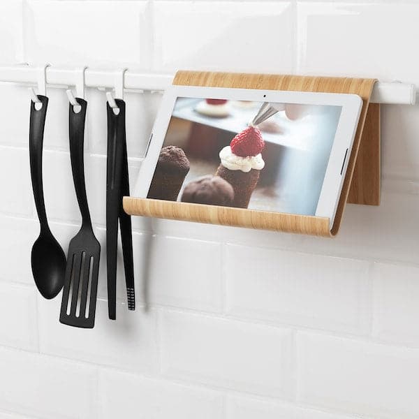 Ikea VIVALLA - Tablet stand, bamboo veneer, 26x17 cm