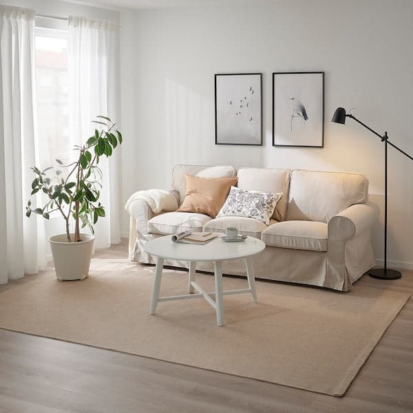 Ikea VODSKOV - Rug, flatwoven, natural/light grey, 200x300 cm