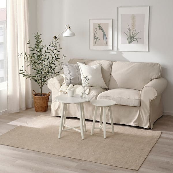 Ikea VODSKOV - Rug, flatwoven, natural/light grey, 133x195 cm