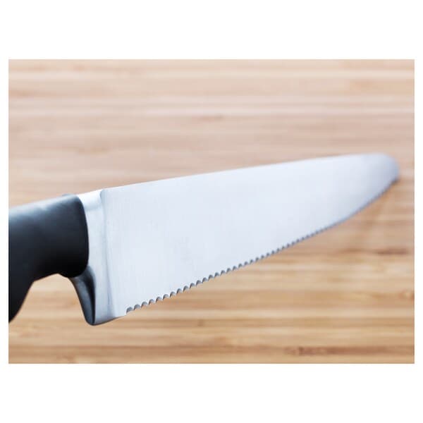 VÖRDA - Bread knife, black, 23 cm - best price from Maltashopper.com 10289232