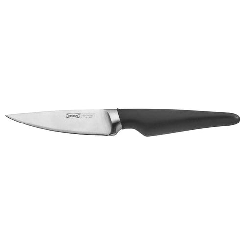 VÖRDA - Paring knife, black, 9 cm