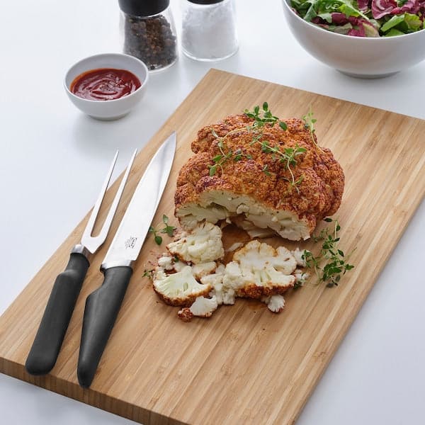 VÖRDA - Carving fork and carving knife, black - best price from Maltashopper.com 80289144