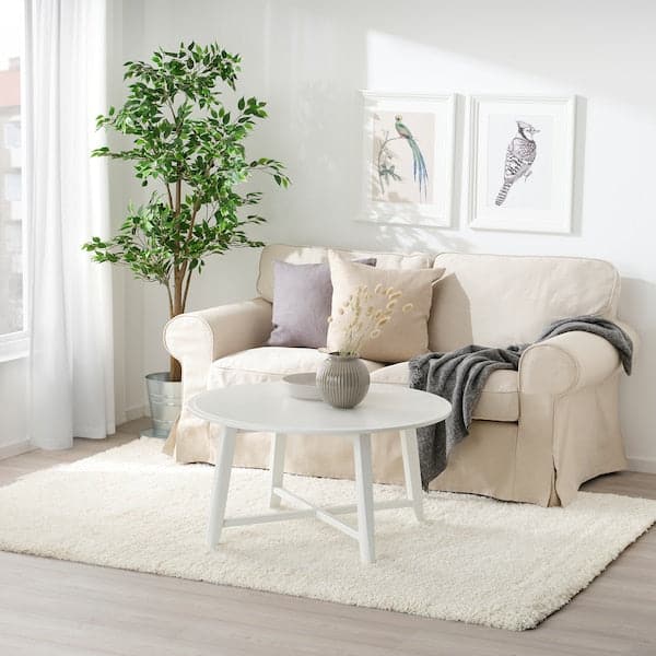 Ikea VOLLERSLEV - Rug, high pile, white, 160x230 cm