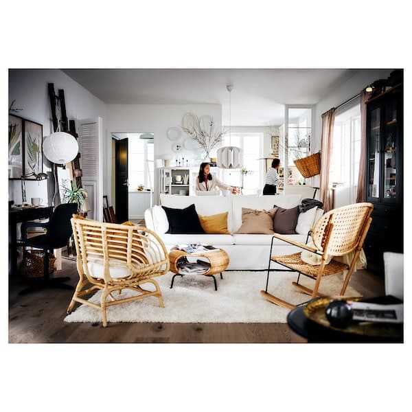 Ikea VOLLERSLEV - Rug, high pile, white, 160x230 cm