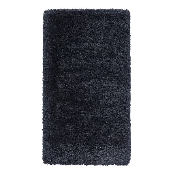 VOLLERSLEV - Rug, high pile, dark blue, 80x150 cm