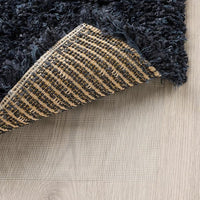 VOLLERSLEV - Rug, high pile, dark blue, 160x230 cm - best price from Maltashopper.com 60492561