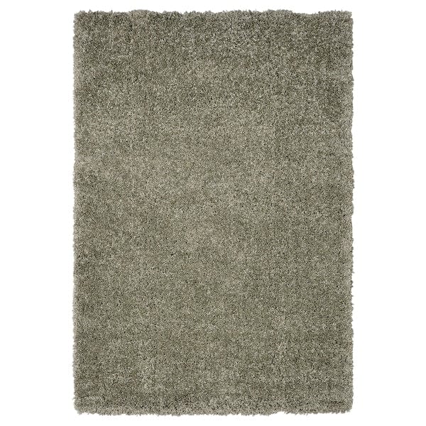 VOLLERSLEV - Rug, high pile, grey-green, 160x230 cm