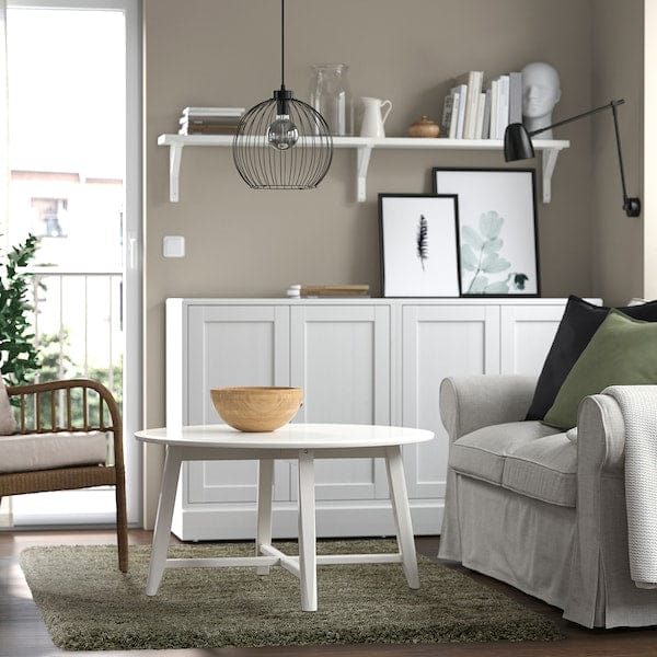 Ikea VOLLERSLEV - Rug, high pile, grey-green, 133x195 cm