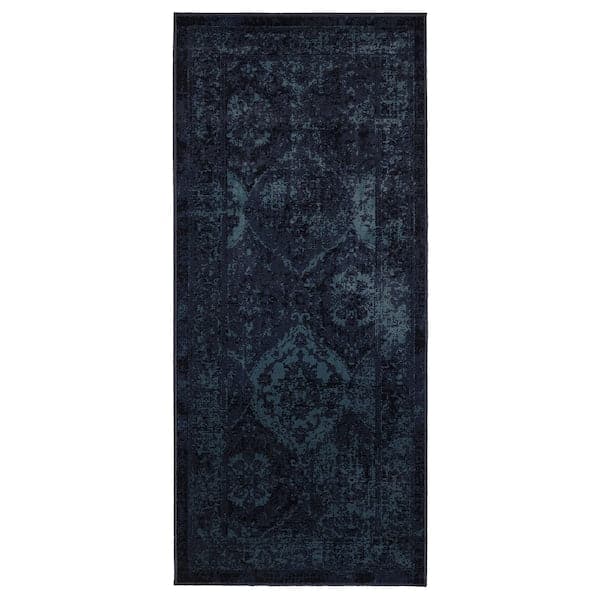 VONSBÄK - Rug, low pile, dark blue, 80x180 cm