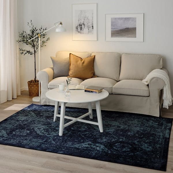 Ikea VONSBÄK - Rug, low pile, dark blue, 170x230 cm