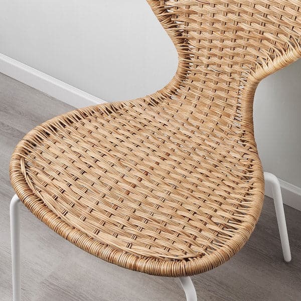 VOXLÖV / ÄLVSTA - Table and 4 chairs, light bamboo/rattan white, 180x90 cm - best price from Maltashopper.com 99481571