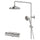 VOXNAN shower set with thermostatic mixer, chrome-plated, 200 mm