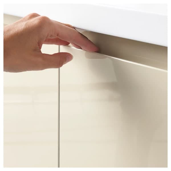 VOXTORP - Door, high-gloss light beige