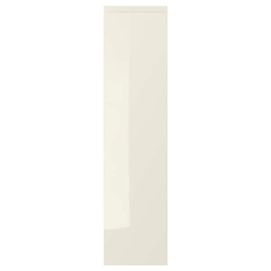 VOXTORP - Door, high-gloss light beige, 20x80 cm - best price from Maltashopper.com 50321145