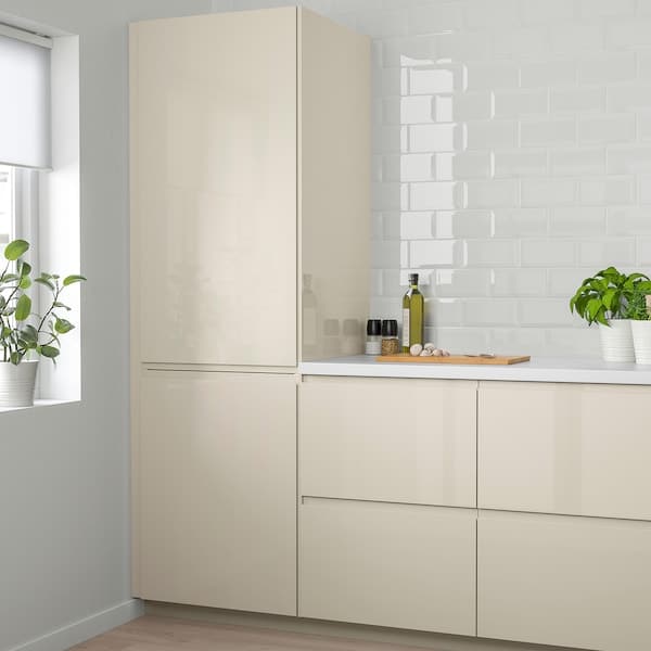 VOXTORP - Door, high-gloss light beige, 60x40 cm - best price from Maltashopper.com 90321153