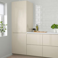 VOXTORP - Door, high-gloss light beige, 20x80 cm - best price from Maltashopper.com 50321145